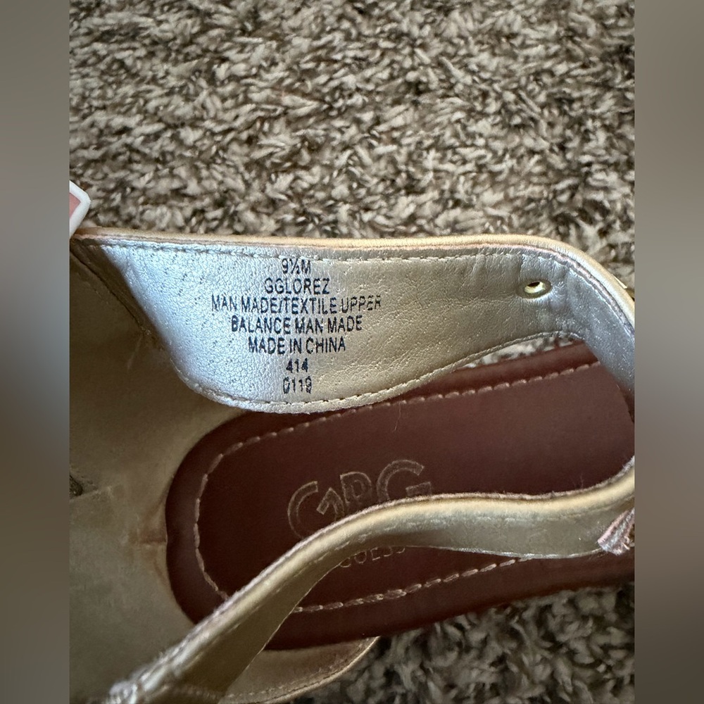 Gold Rhinestone Sandals - Picture 4 of 4